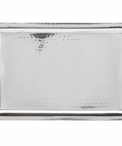 American Metalcraft HMRT1611 16 3/8" X 11 1/4" Rectangle Hammered Stainless Steel Tray