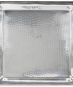 American Metalcraft HMSQ22 22" Square Hammered Stainless Steel Tray
