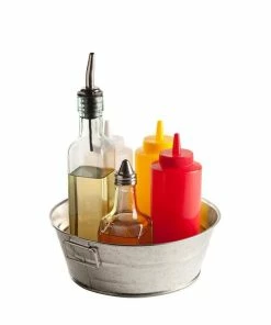 American Metalcraft MTUB83 8" X 3" Round Galvanized Metal Tub