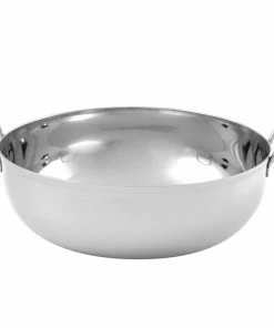 American Metalcraft BD93 105 Oz. Stainless Steel Balti Dish - 9" X 3 1/4"