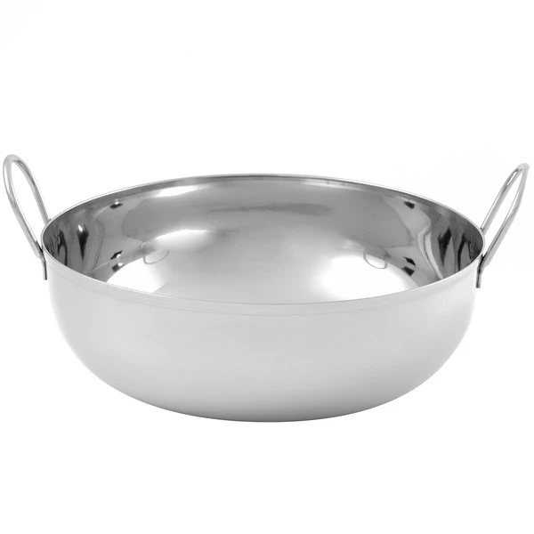 American Metalcraft BD93 105 Oz. Stainless Steel Balti Dish - 9" X 3 1/4"