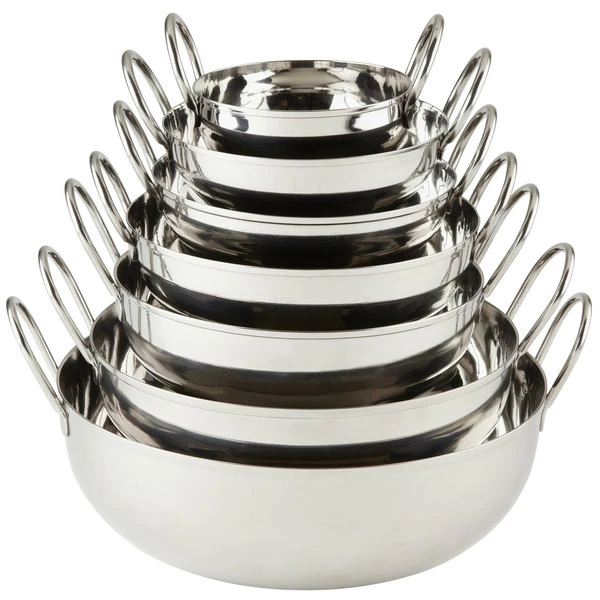 American Metalcraft BD93 105 Oz. Stainless Steel Balti Dish - 9" X 3 1/4" - Image 2