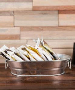 American Metalcraft MTUB69 8 3/4" X 5 1/2" X 2 1/2" Oval Galvanized Metal Tub