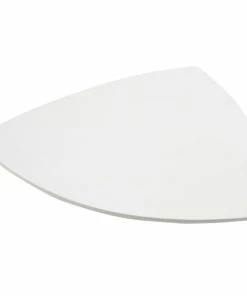 Bon Chef 9162 24" White Sandstone Finish Cast Aluminum Triangle Serving Plate