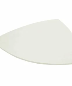 Bon Chef 9162 24" Ivory Sandstone Finish Cast Aluminum Triangle Serving Plate