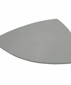 Bon Chef 9162 24" Platinum Gray Sandstone Finish Cast Aluminum Triangle Serving Plate