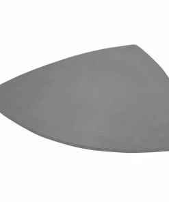 Bon Chef 9162 24" Smoke Gray Sandstone Finish Cast Aluminum Triangle Serving Plate