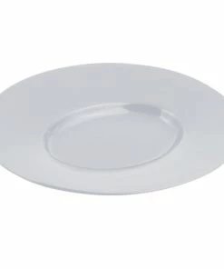 Bon Chef 2090 19" X 16" Pewter-Glo Cast Aluminum Wide Rim Platter