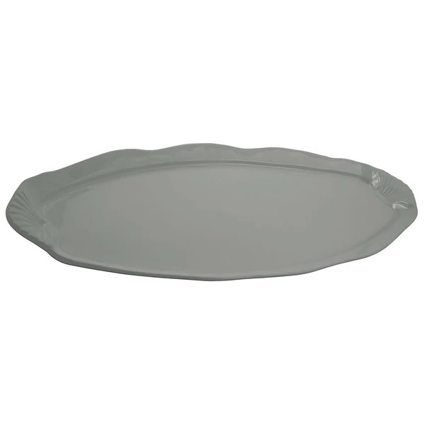 Bon Chef 2065 28" X 12" Platinum Gray Sandstone Finish Cast Aluminum Shell And Fish Platter
