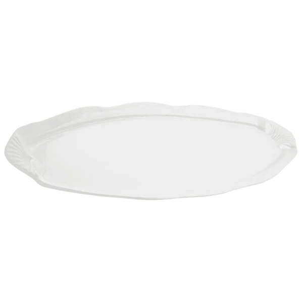 Bon Chef 2065 28" X 12" White Sandstone Finish Cast Aluminum Shell And Fish Platter