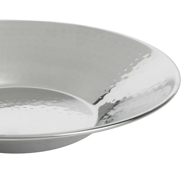 American Metalcraft HMRD12 12 1/4" Round Hammered Stainless Steel Serving Bowl - Image 4