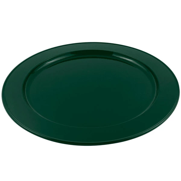Bon Chef 2048HN 16" Hunter Green Sandstone Finish Cast Aluminum Round Platter