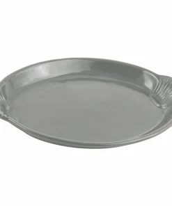 Bon Chef 2072 12" X 17" Platinum Gray Sandstone Finish Cast Aluminum Shell And Fish Platter