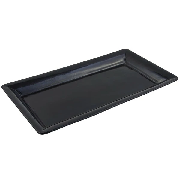Bon Chef 5057 19" X 10" Black Sandstone Finish Cast Aluminum Display Pan