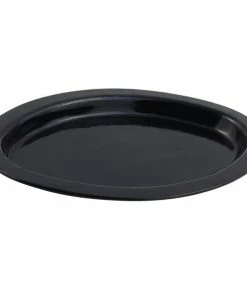 Bon Chef 5110 11" X 17" Black Sandstone Finish Cast Aluminum Oval Casserole Dish