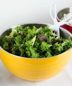 Vollrath 4656945 Double Wall Round Beehive 10 Qt. Serving Bowl - Nugget Yellow