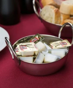 American Metalcraft BD35 10 Oz. Stainless Steel Balti Dish - 4" X 1 3/8"