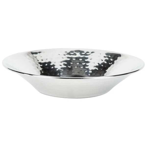 American Metalcraft HMRD08 8 1/2" Round Hammered Stainless Steel Serving Bowl - Image 2