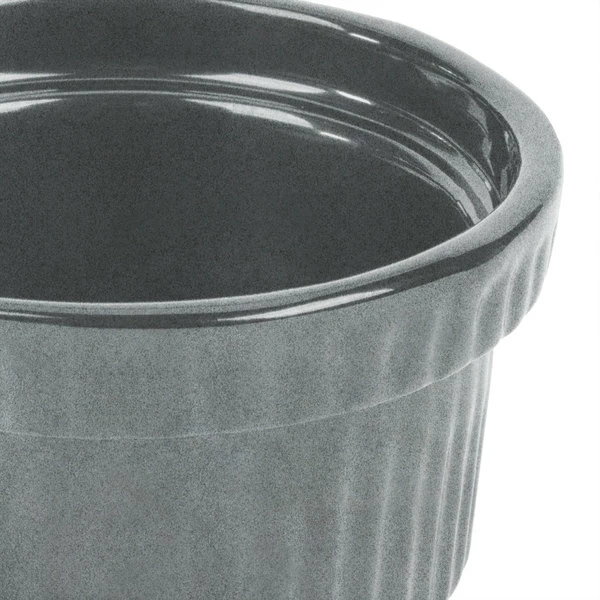 Tablecraft Professional Bakeware Tablecraft CW1610GR 10.5 Oz. Granite Cast Aluminum Souffle Bowl With Ridges - Image 6