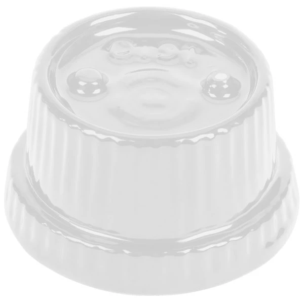 Tablecraft Professional Bakeware Tablecraft CW1610W 10.5 Oz. White Cast Aluminum Souffle Bowl With Ridges - Image 5