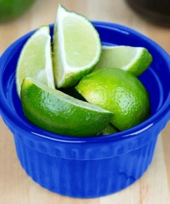 Tablecraft Professional Bakeware Tablecraft CW1610CBL 10.5 Oz. Cobalt Blue Cast Aluminum Souffle Bowl With Ridges