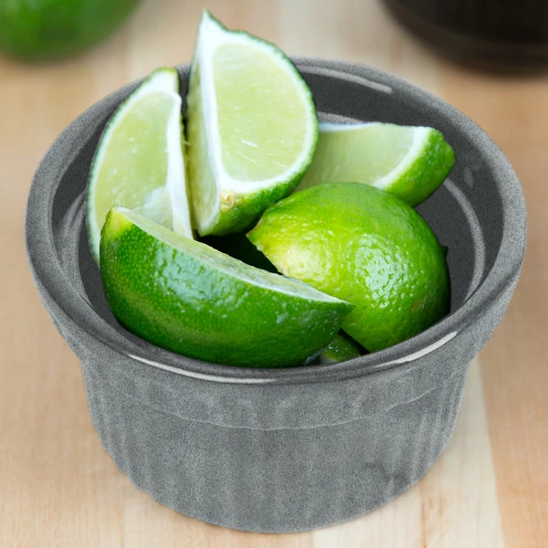 Tablecraft Professional Bakeware Tablecraft CW1610GR 10.5 Oz. Granite Cast Aluminum Souffle Bowl With Ridges