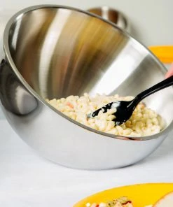 American Metalcraft AB14 304 Oz. Double Wall Angled Insulated Serving Bowl - Stainless Steel