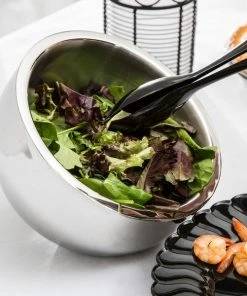 American Metalcraft AB8 54 Oz. Double Wall Angled Insulated Serving Bowl - Stainless Steel