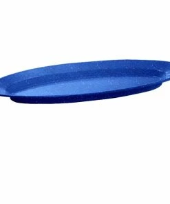 Tablecraft Professional Bakeware Tablecraft CW2200BS Blue Speckle 23" X 8" Cast Aluminum King Fish Platter