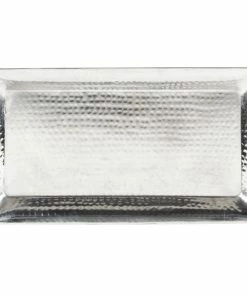 American Metalcraft HMRT1019 18" X 9 3/4" Rectangle Hammered Stainless Steel Tray