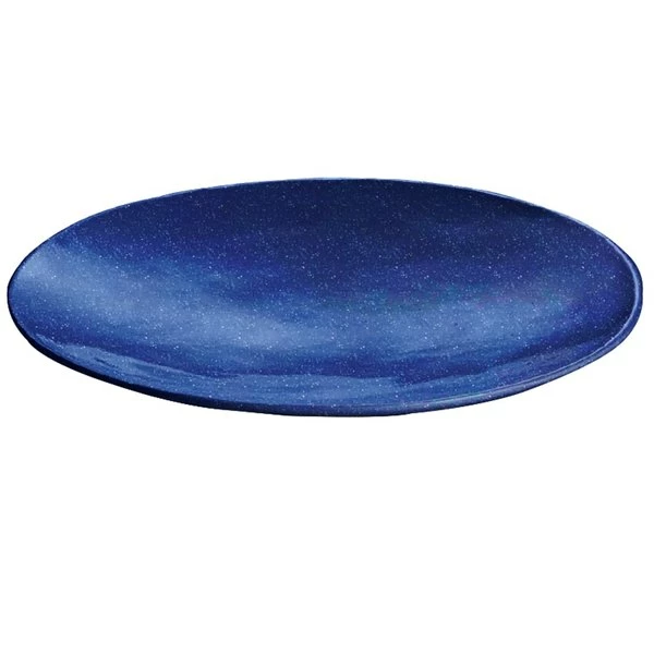 Tablecraft Professional Bakeware Tablecraft CW11009BS 20" X 3 1/2" Blue Speckle Cast Aluminum Round Flared Platter