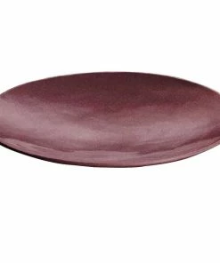 Tablecraft Professional Bakeware Tablecraft CW11009MRS 20" X 3 1/2" Maroon Speckle Cast Aluminum Round Flared Platter