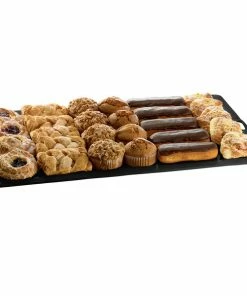 Tablecraft Professional Bakeware Tablecraft CW20190BK 20" X 32" Black Rectangular Platter