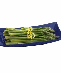 Tablecraft Professional Bakeware Tablecraft CW11045BS Blue Speckle 13" X 7" Cast Aluminum Flared Rectangle Platter