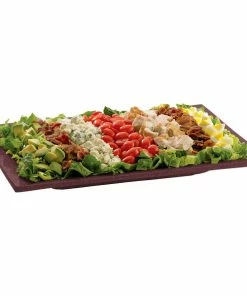 Tablecraft Professional Bakeware Tablecraft CW2102MAS 14" X 7" Maroon Speckle Cast Aluminum Rectangle Platter