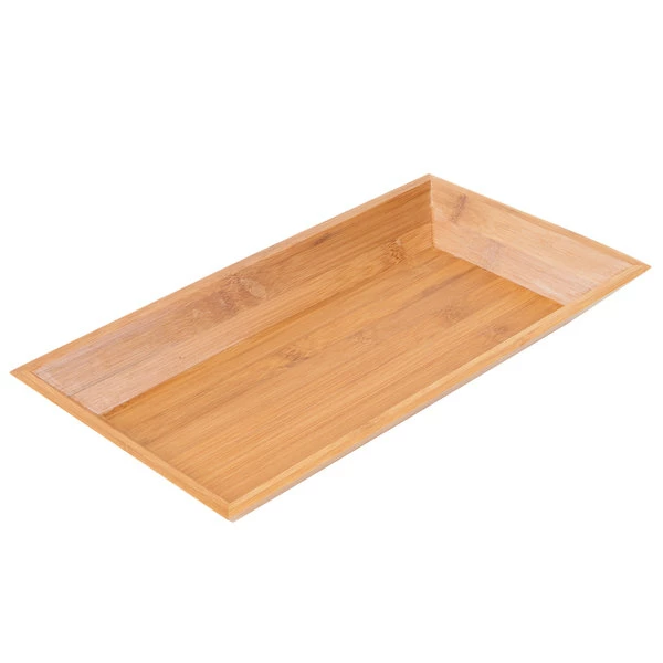 American Metalcraft BAM14 Rectangular Bamboo Tray - 14 1/4" X 7 1/2" - Image 2
