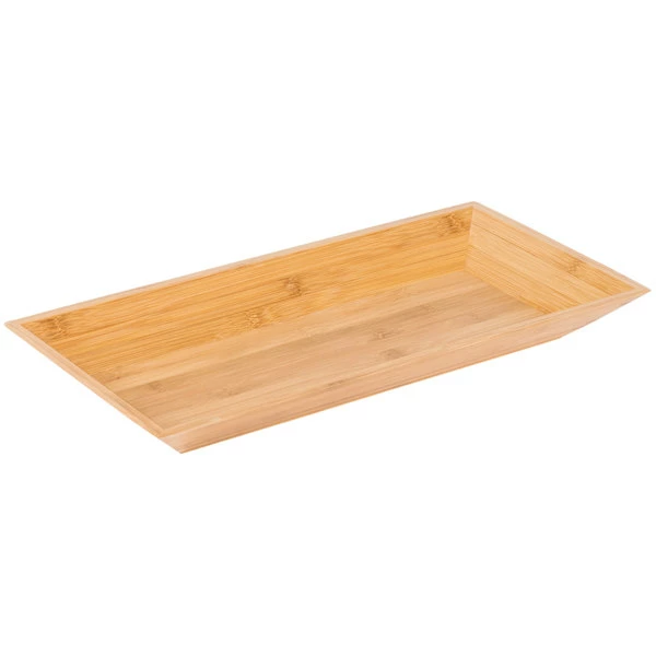 American Metalcraft BAM18 Rectangular Bamboo Tray - 18" X 8 1/4" - Image 2