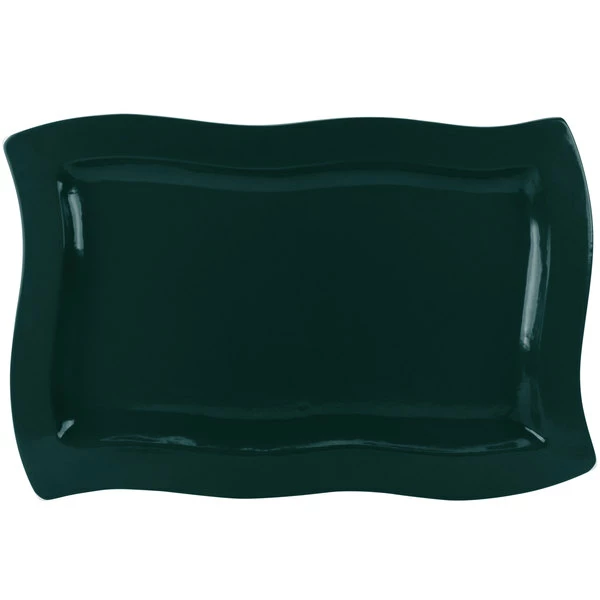 Tablecraft Professional Bakeware Tablecraft CW3660HGN Hunter Green 13" X 20" Cast Aluminum Euro Rectangular Platter - Image 2