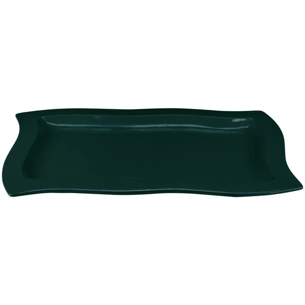 Tablecraft Professional Bakeware Tablecraft CW3660HGN Hunter Green 13" X 20" Cast Aluminum Euro Rectangular Platter - Image 3
