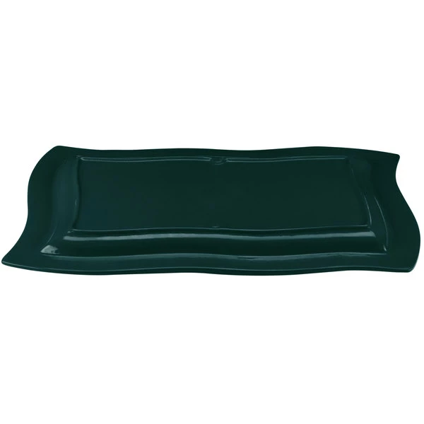 Tablecraft Professional Bakeware Tablecraft CW3660HGN Hunter Green 13" X 20" Cast Aluminum Euro Rectangular Platter - Image 5