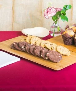 American Metalcraft BAM189 Rectangular Bamboo Platter - 18 1/4" X 9"