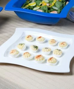 Tablecraft Professional Bakeware Tablecraft CW3650W 13" Square White Cast Aluminum Euro Platter