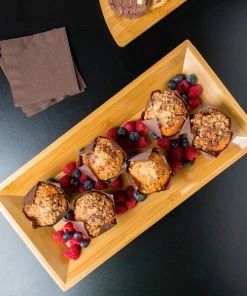 American Metalcraft BAM18 Rectangular Bamboo Tray - 18" X 8 1/4"